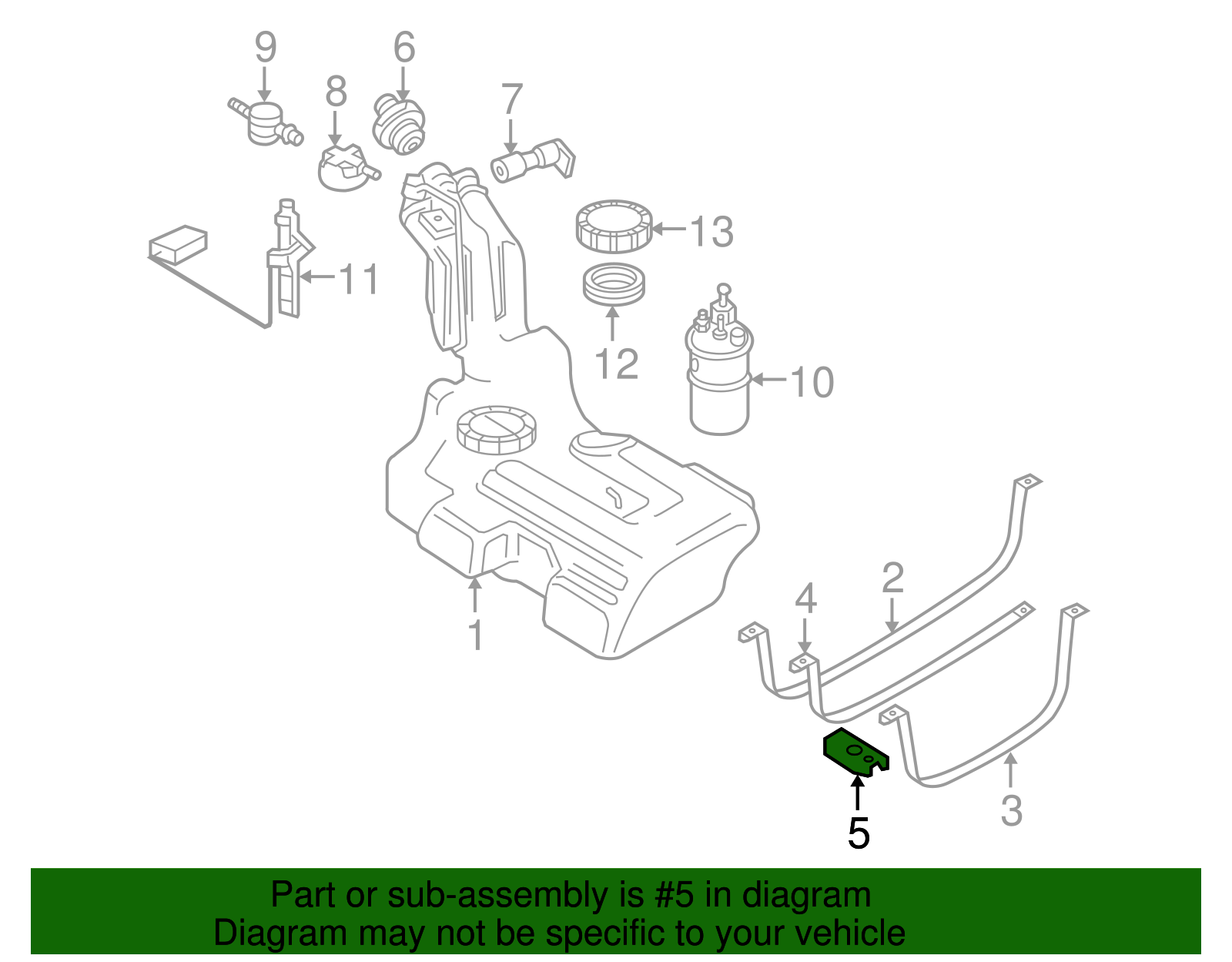 Fuel Tank Bracket - Volkswagen (8D0-201-661)