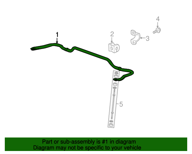 20072017 GM Rear Suspension Stabilizer Shaft 15896941