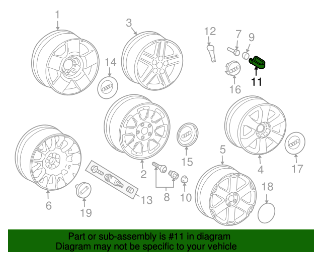 20032024 Audi Wheel Bolt Cap Removal Tool 8D0012244A OEM Parts Online