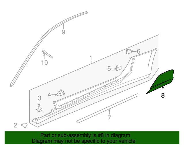 20162023 Chevrolet Camaro Driver Side Rocker Panel Molding Protective