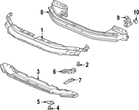 Bumper & Components - Front for 2022 Honda Civic HondaPartsGuys