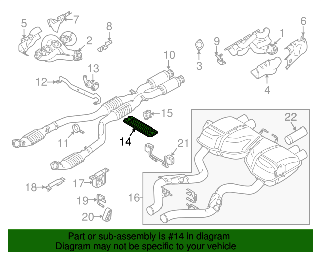 Genuine BMW 18211436309 Exhaust Bracket FREE Shipping on Most