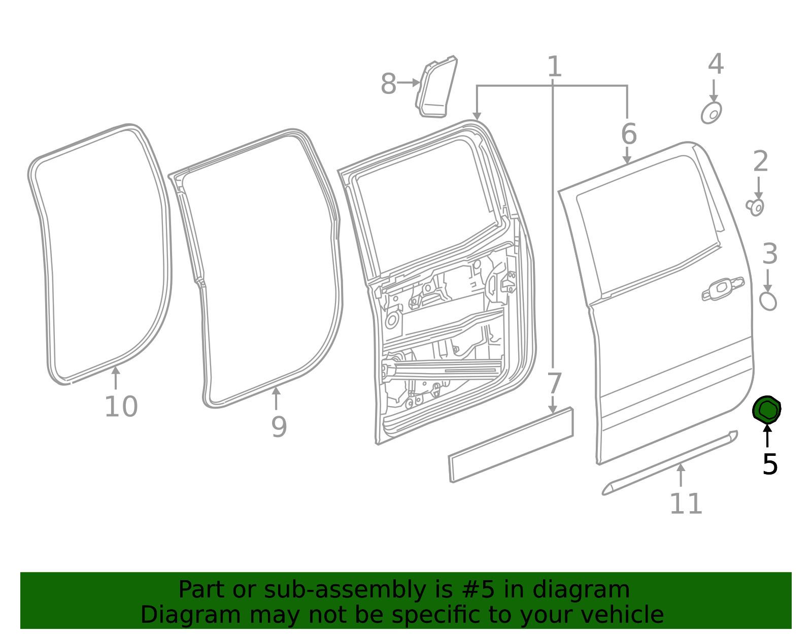 Rear Side Door Inner Panel Hole Plug - GM (84332664)