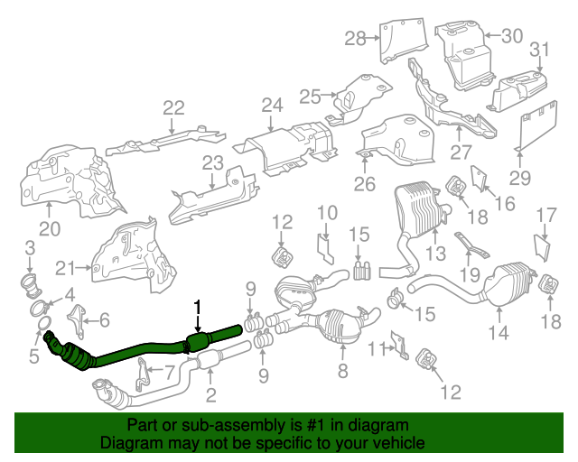 20152020 MercedesBenz Catalytic Converter 2314902519 MB OEM Parts