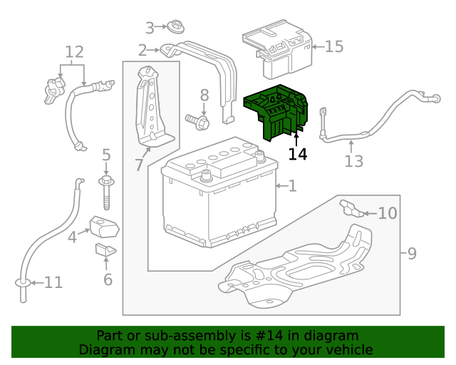 20162018 Chevrolet Malibu Battery Distribution Fuse Block 84131626 GM