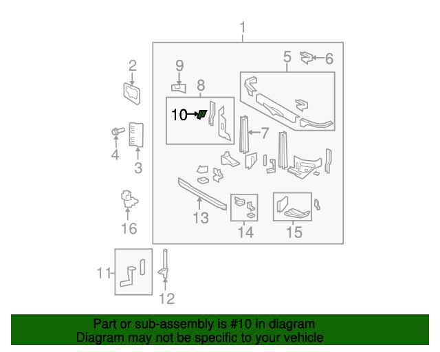 Genuine Toyota Bracket 53877-0C010