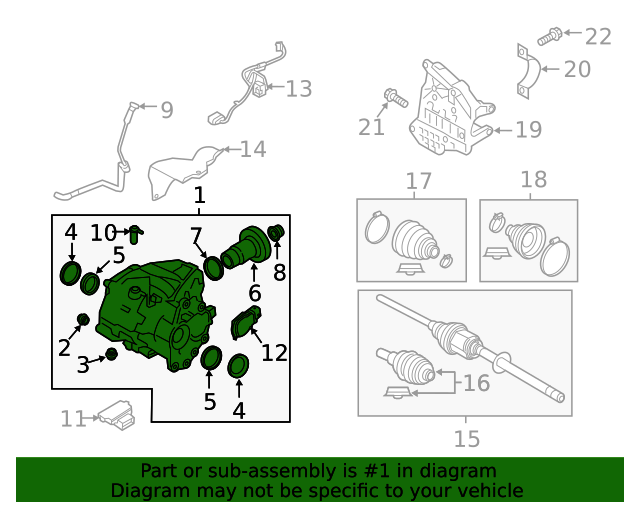 20192023 Land Rover Transfer Case Assembly LR117516