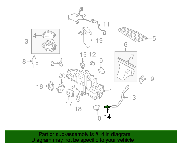 Genuine OEM Ford Part AC Temp Sensor Valve 8L8Z19E628AA Genuine