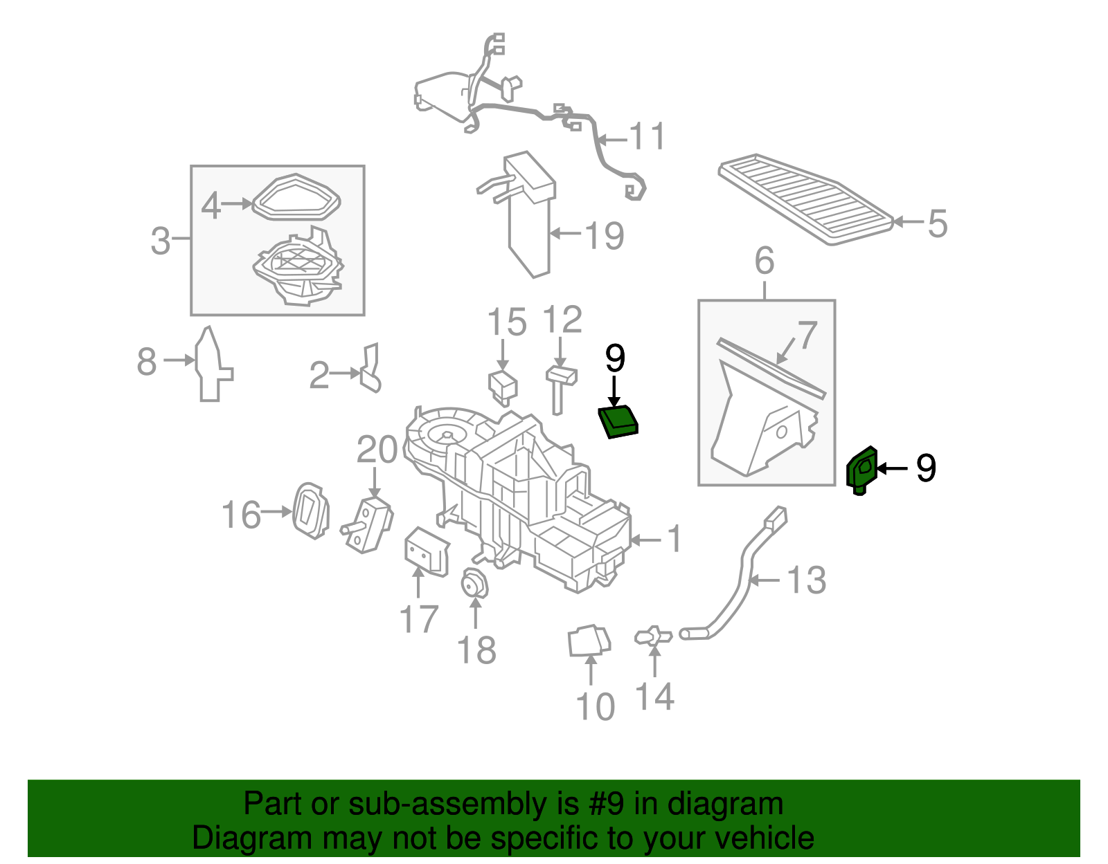 Motorcraft™ HVAC Air Adjustment Control Motor - Ford (YH-1770)