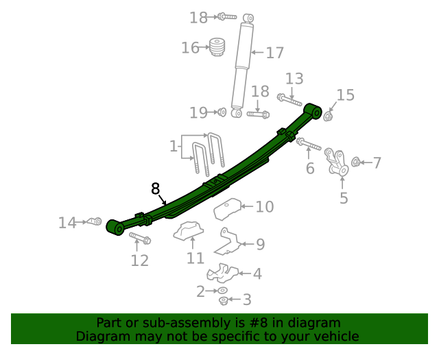86808679 Rear Leaf Spring 20202023 GM Chevrolet Parts Direct