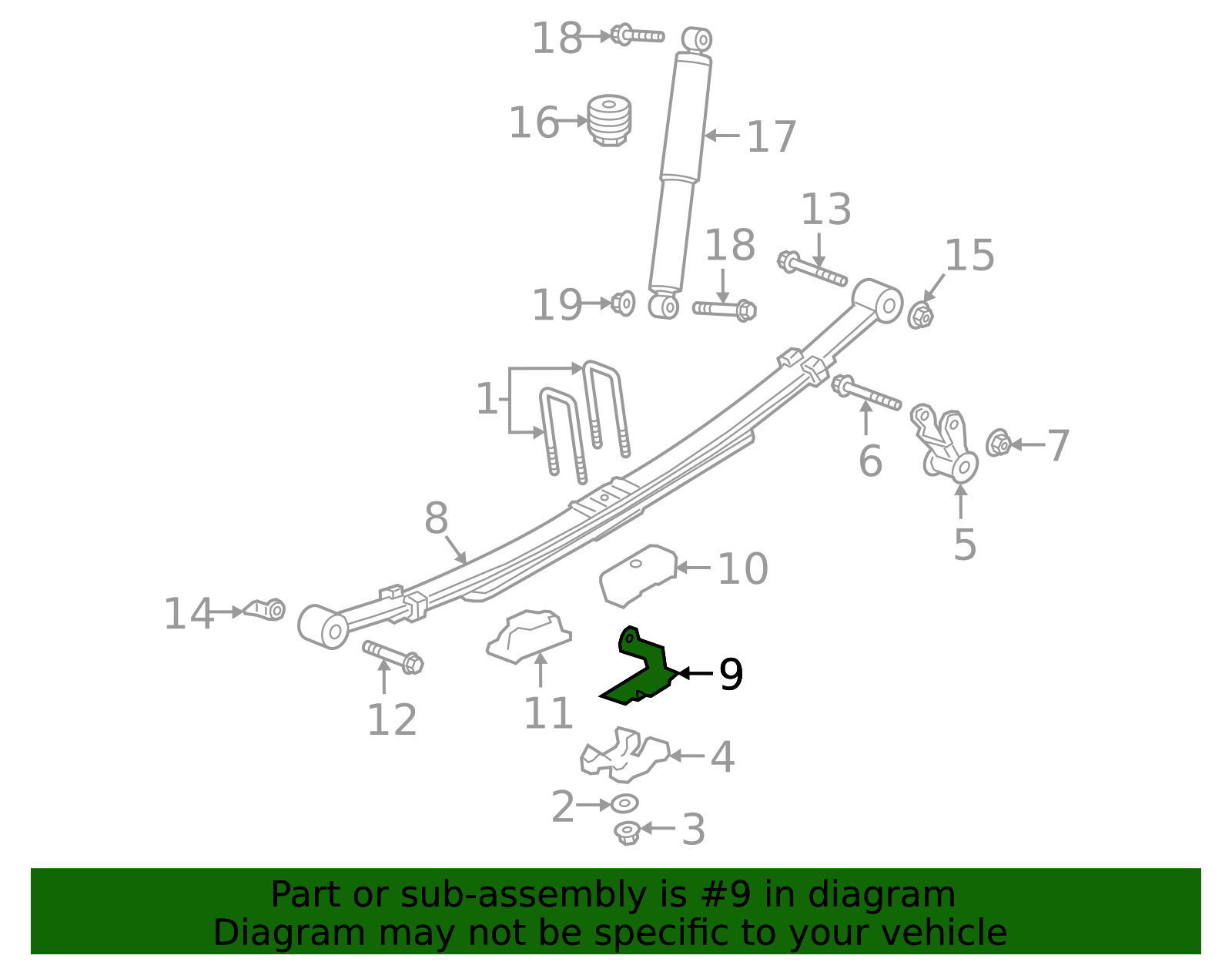 Leaf Spring Spacer - GM (84328319)