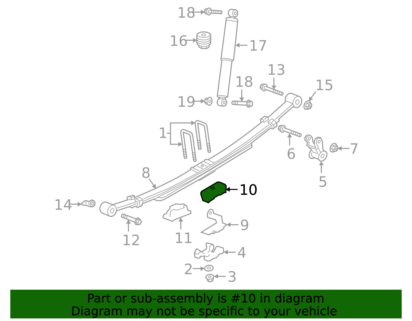 Leaf Spring Spacer - GM (84379975)