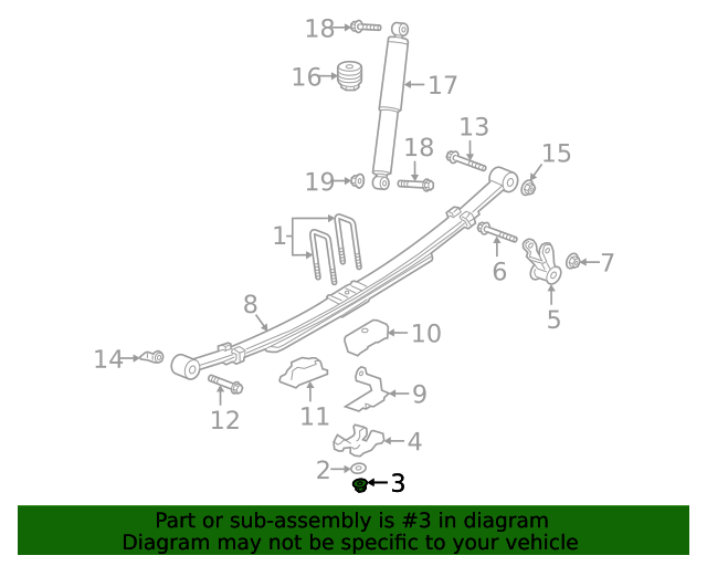 20192024 GM Ft Upper Control Arm Nut 11549170 GM
