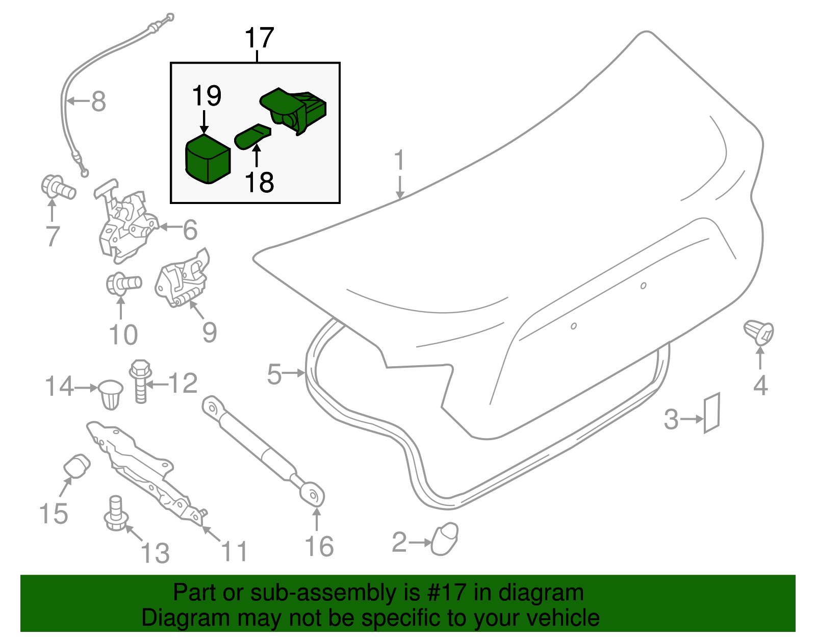 Trunk Lamp Assembly - Scion (SU003-08734)