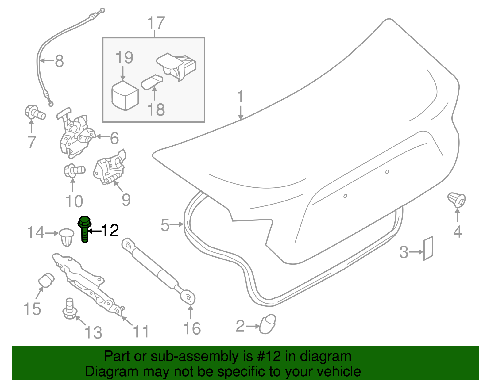 Hinge Bolt - Scion (SU003-02789)