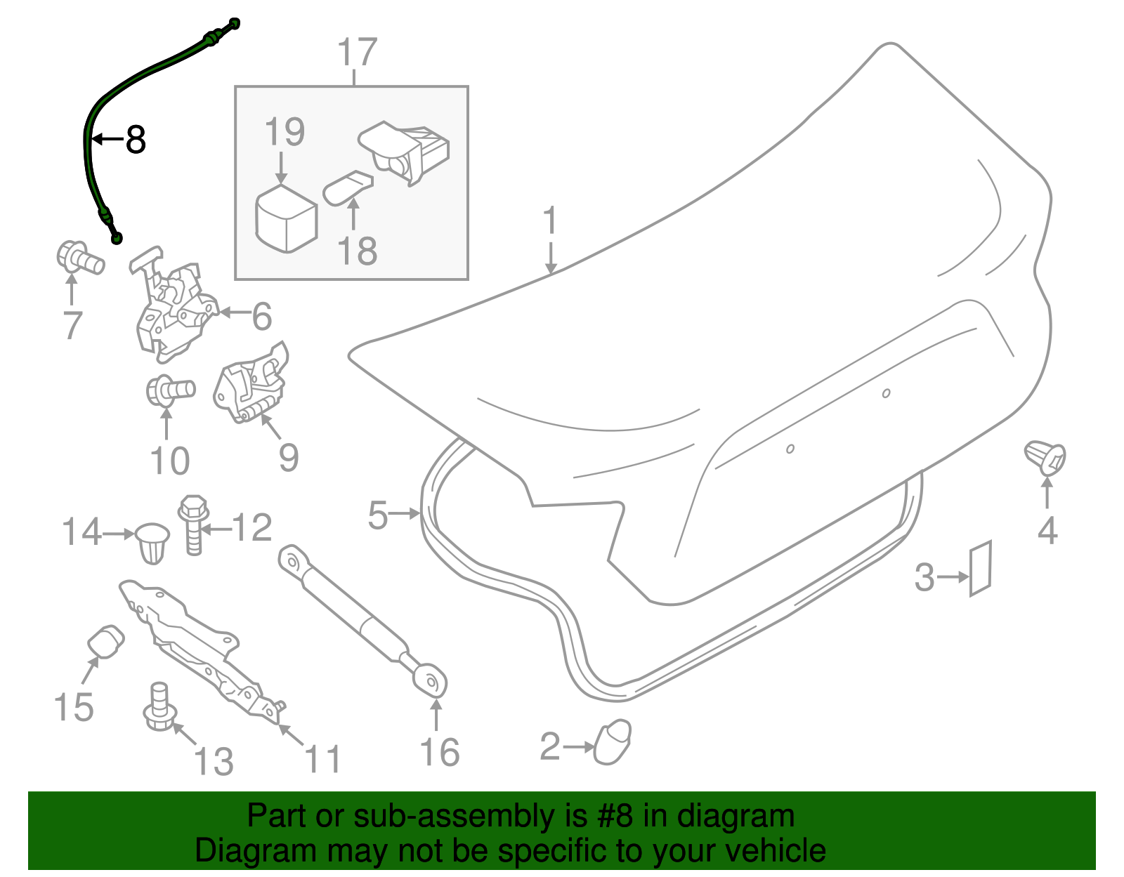 Release Cable - Scion (SU003-01406)