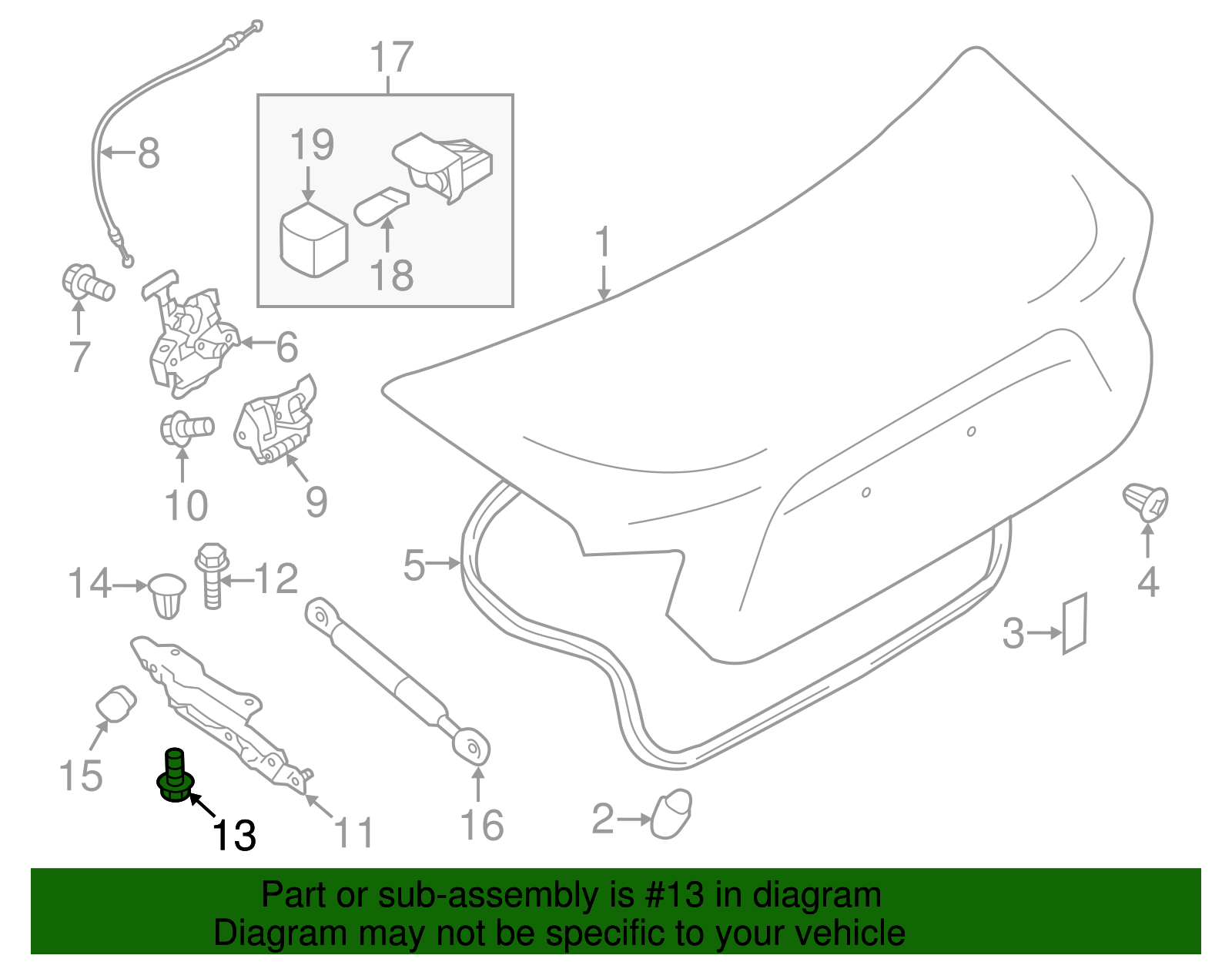 Hinge Bolt - Scion (SU003-00025)