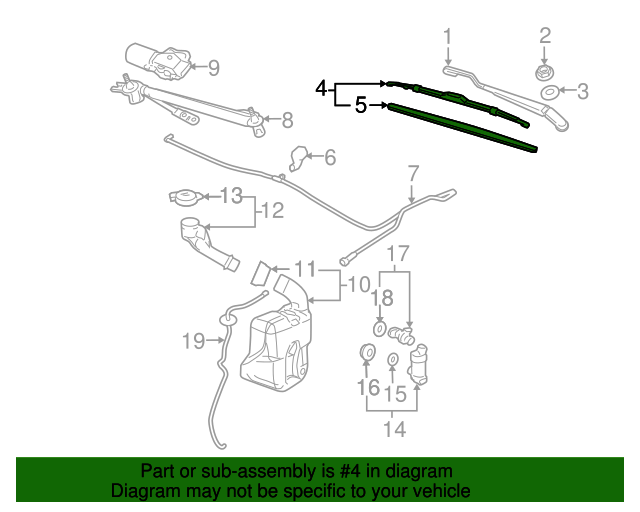 20082010 Pontiac G6 Wiper Blade 25945093 GM Parts Center