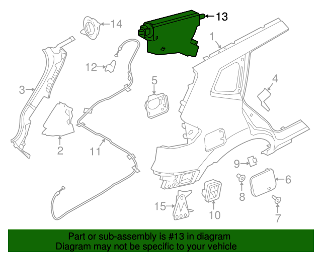 20182020 Nissan Rogue Actuator Assembly Fuel Lid Opener 78850AR00A