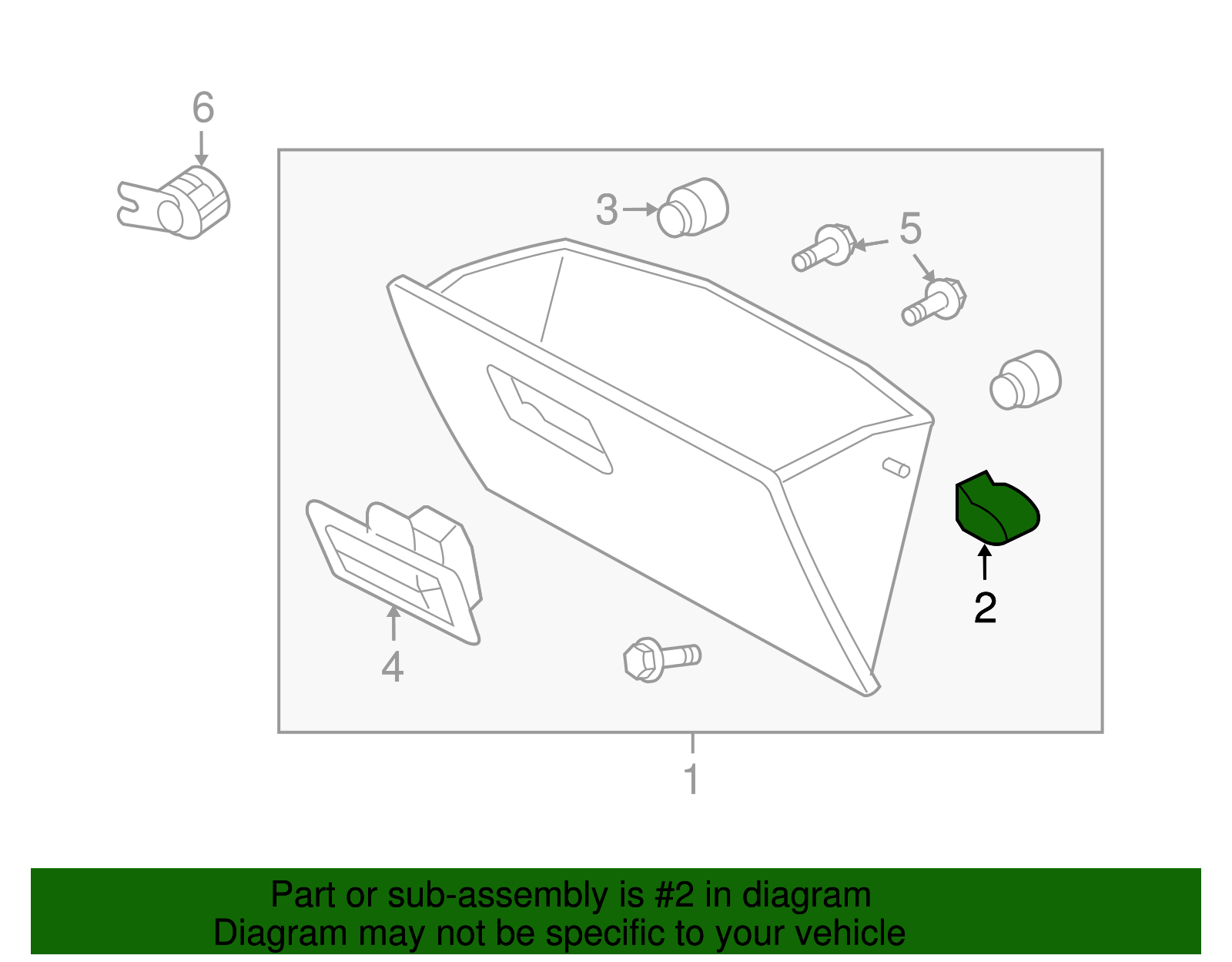 Glove Box Assembly Stop - Ford (YS4Z-6106066-AA)