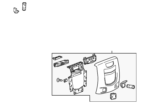 Jet Black Front Floor Console Rear Trim Panel - GM (84105146)