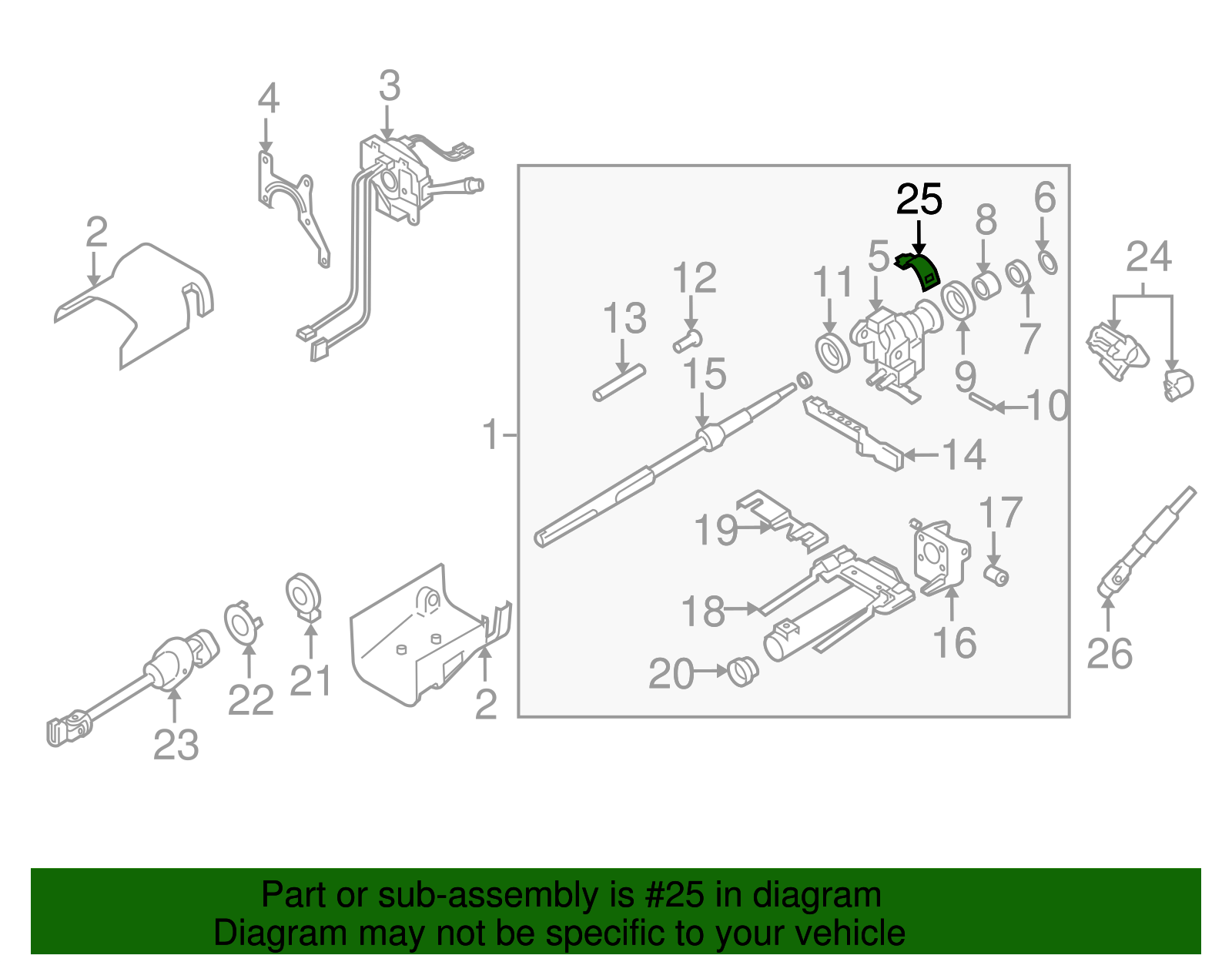 Ignition Start Switch Bracket - GM (15251763)