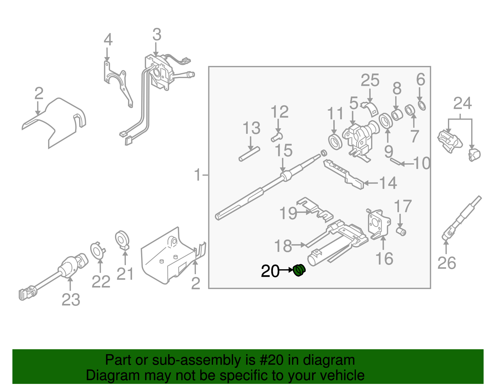 Bearing, Strg Shf Lower - GM (10391400)
