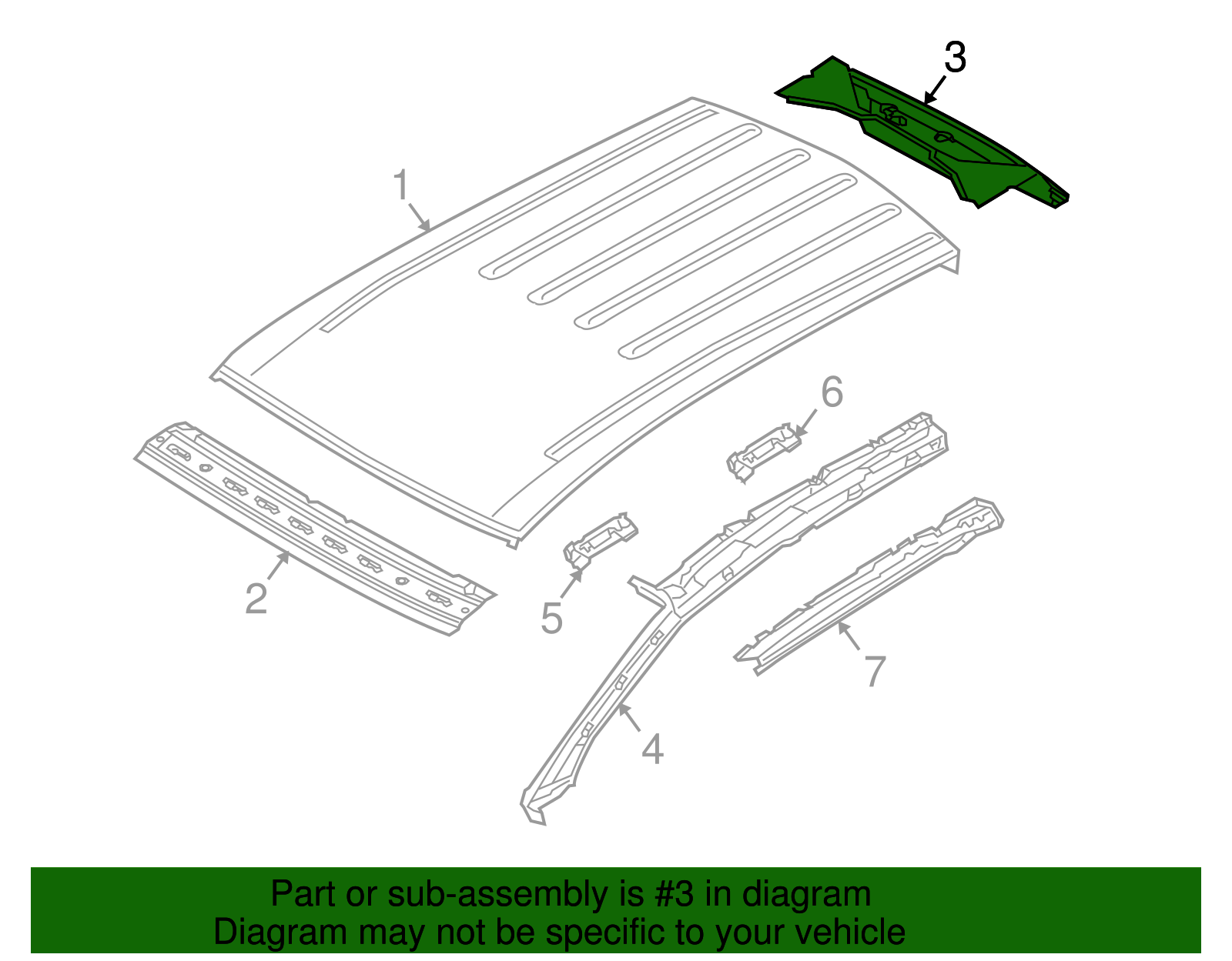 Rear Header - Volkswagen (7L6-817-163-B)