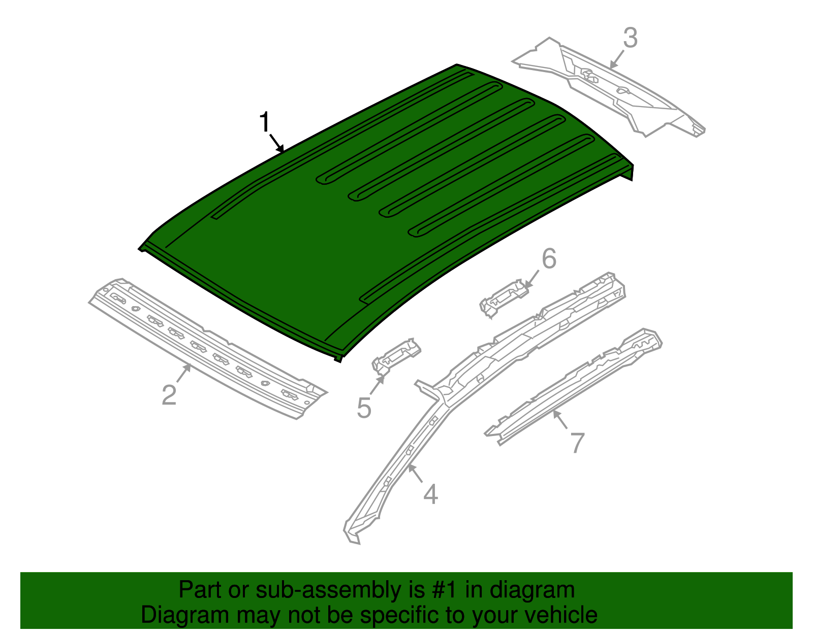 Roof Panel - Volkswagen (7L6-817-101-F)
