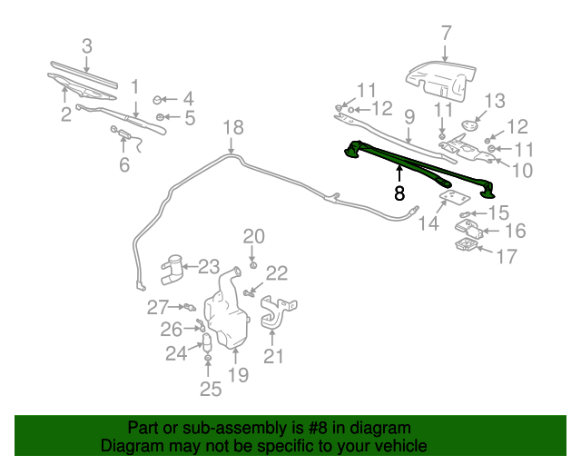 12336025 GM Windshield Wiper Motor Transmission (Linkage) GM Parts Store