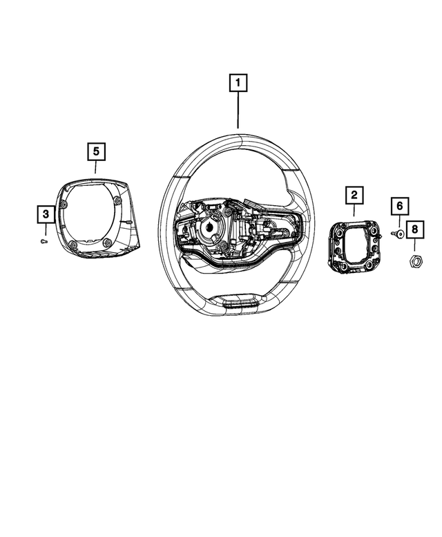 20222024 Jeep Steering Wheel 7HU84VA6AA Mopar Estores