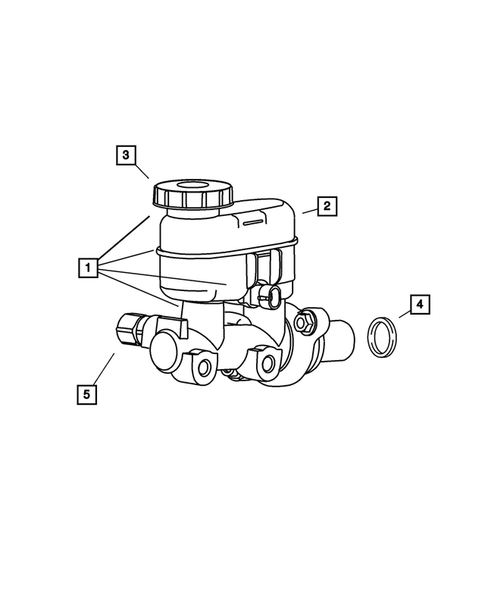 Brake Master Cylinder for 2005 Dodge Neon | Mopar Factory Parts