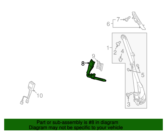 20112013 Buick LaCrosse Titanium Passenger Seat Belt Tensioner Kit 19258017 Auto Parts Express