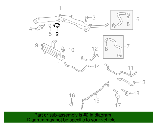 thumbnail image 2 of OEM Subaru Water Transfer Pipe O-Ring (806933010) For WRX STI, Impreza, Forester XT (1990-2018) 2 of 3