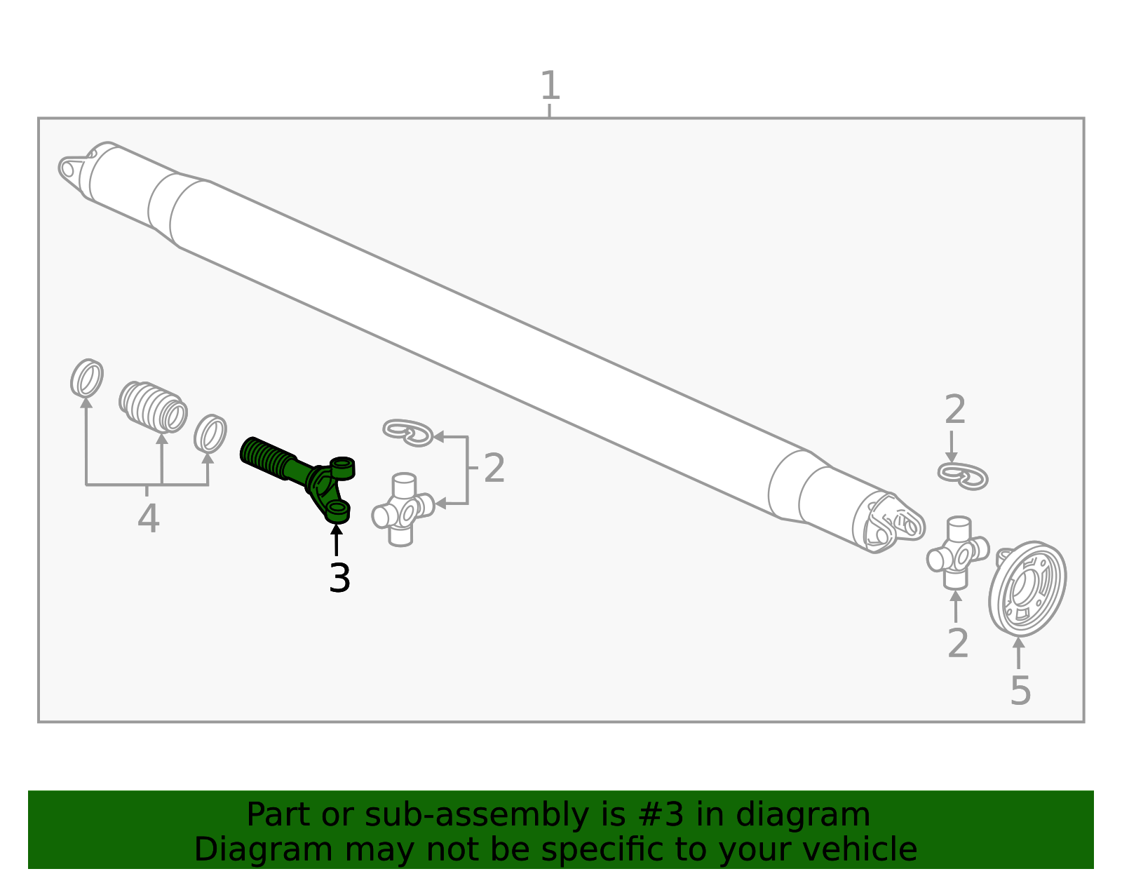 Drive Shaft Front Slip Yoke - GM (84389646)