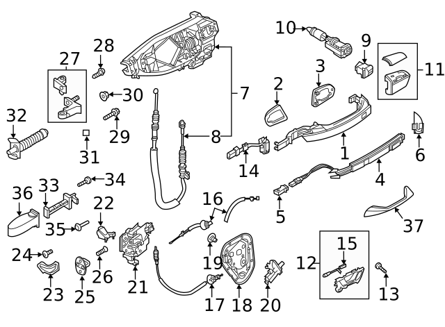 2019-2024 Audi Door Check 4K8-837-249 | Audi USA Parts