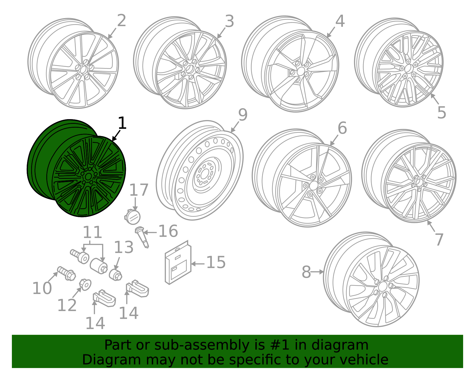 Genuine Audi 8W0-601-025-BK | Wheel, Alloy | FREE Shipping