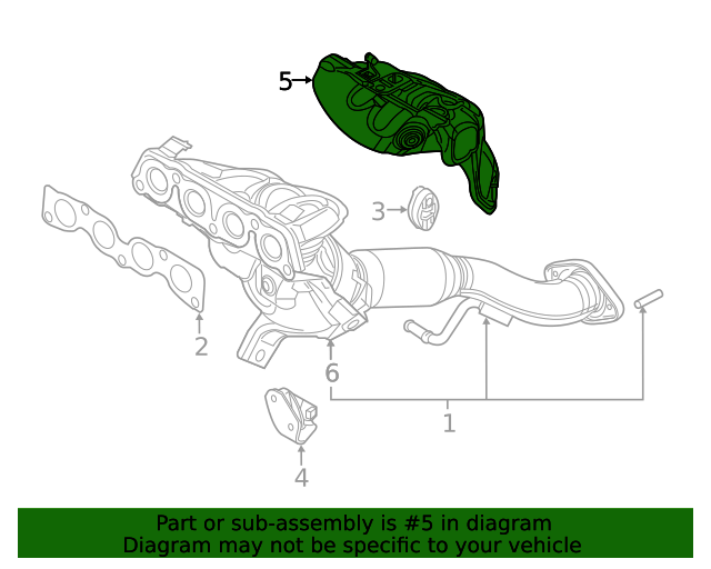 17167WB002 Exhaust Manifold 20192020 Toyota Yaris OEM Genuine