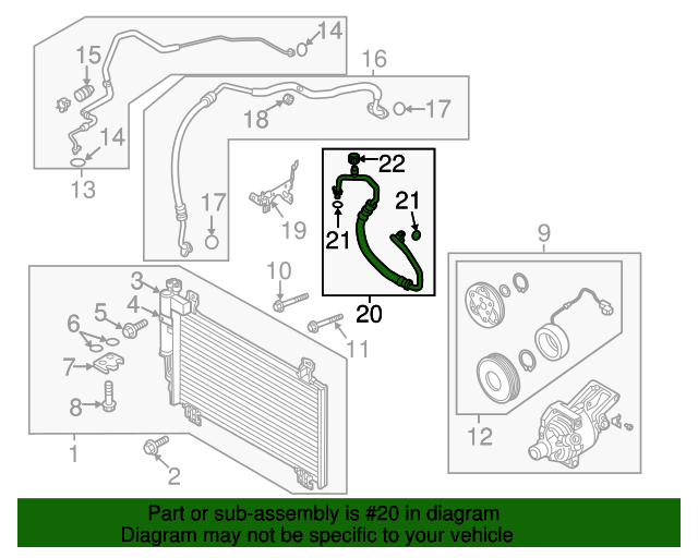 D10W-61-461 - Discharge Hose 2016-2021 Mazda CX-3 | AutoNationParts.com