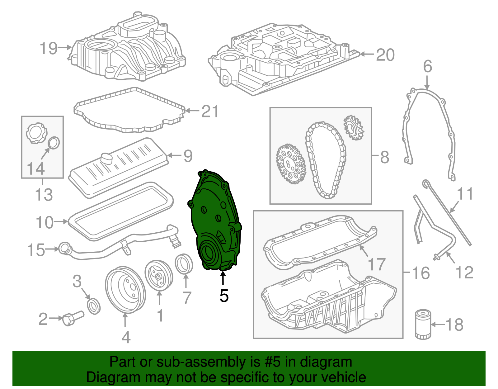 Front Engine Cover - GM (93445880)