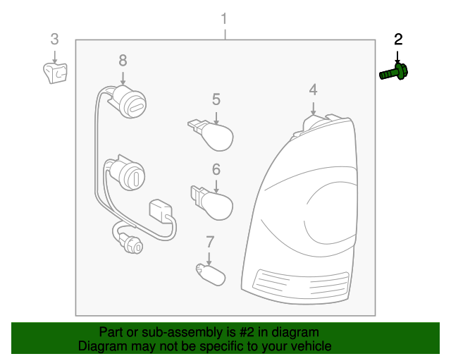 9010506287 Tail Lamp Assembly Screw 20052015 Toyota Direct