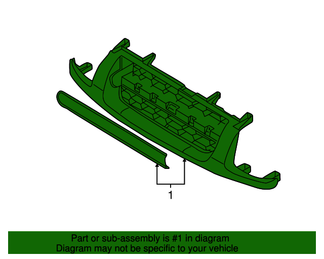 2002 Nissan Xterra 20022004 Nissan Xterra SE Front Radiator Grille Grill Assembly OEM NEW