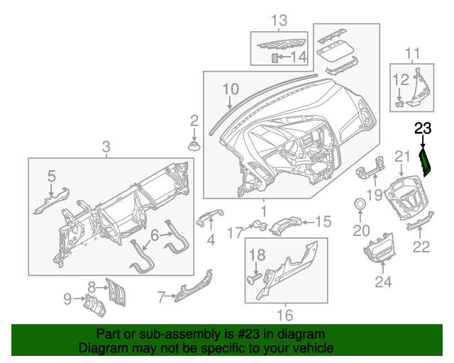 20122014 Ford Focus Trim Molding Passenger Side (RH) CV6Z5804388DC