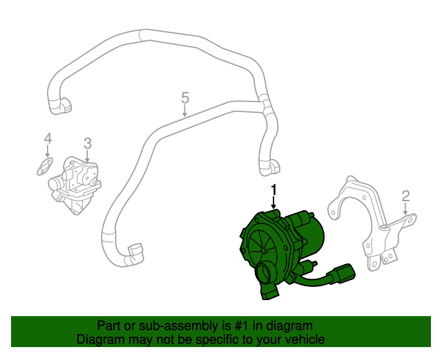 12638135 GM Secondary Air Injection Pump with Bracket GM Parts Store