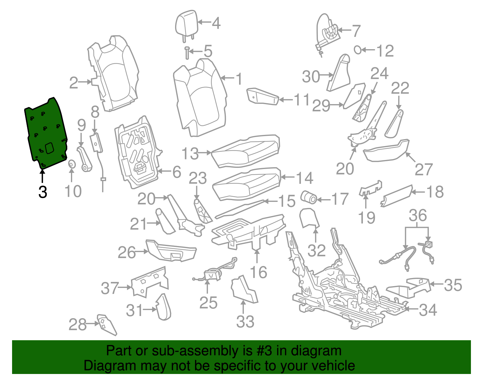 Seat Back Panel (25797667)