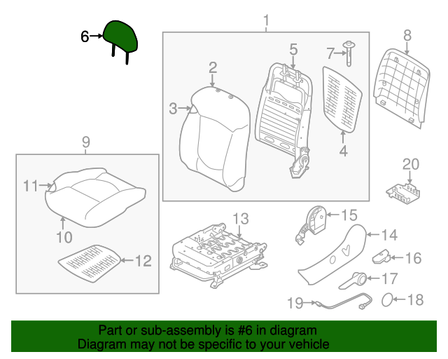 887001M900AFV Headrest 20112013 Kia Forte Koup Kia.Parts Store