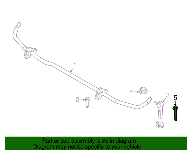 Genuine BMW 07119907560 Suspension Stabilizer Bar Link Bolt