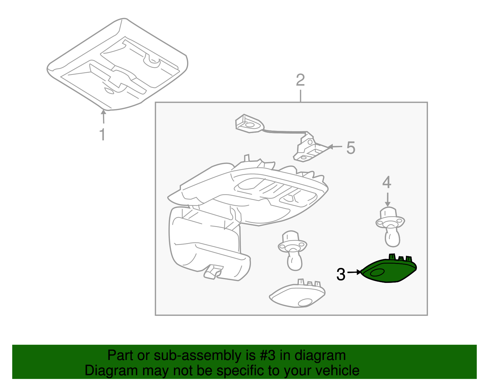 Map Light Lens - Ford (YL8Z-13783-CB)