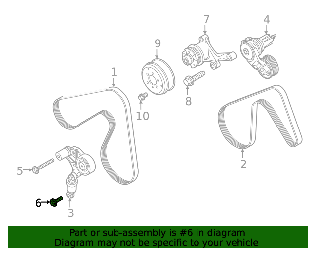 20182021 Ford F150 Belt Tensioner Mount Bolt W503297S437M Shop