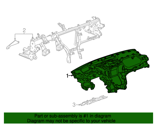 20142019 Cadillac CTS Instrument Panel Carrier 84546836